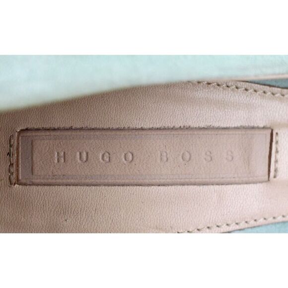 HUGO BOSS LIGHT BLUE REAL LEATHER SUEDE HIGH HEEL POINTED CLASSIC PUMP SHOES 36 - Picture 7 of 10